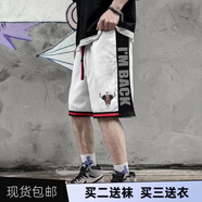 依浩特（yihaote）球鞋配褲i'm back喬幫主黑紅大魔王康扣籃球短褲男運動褲原創(chuàng) AJ11籃球短褲白色 XL(175-180高，130-145斤)