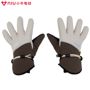 小牛電動(dòng) 小牛電動(dòng)NIULIFE 秋冬電動(dòng)車騎行手套 可觸屏 保暖手套 【加厚款】棕灰拼色 均碼