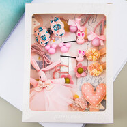 馨嫚玥兒童發(fā)夾頭飾新年發(fā)飾女童蝴蝶結夾子寶寶發(fā)夾公主小女孩頭花發(fā)飾 小兔子發(fā)夾套裝