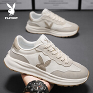 花花公子男鞋2024夏秋季時(shí)尚網(wǎng)布板鞋男潮流運動(dòng)鞋男韓版休閑鞋男鞋靴200 PL2419233米卡其 39