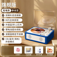 HKMW索尼（SONY）適用復(fù)古cd機(jī)音樂專輯播放機(jī)便攜式藍(lán)牙音響音箱光盤光碟生日禮物 【靜謐藍(lán)】旗艦版HiFi立體音效無(wú)損讀碟