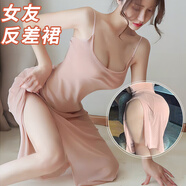 洛蔓希 情趣內(nèi)衣 性感睡衣透明吊帶睡裙后媽裙網(wǎng)紗長裙 純欲風(fēng)情趣套裝