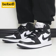 耐克（NIKE）【嚴選好物】bebe8 AJ1男女 Air Jordan 1 OG喬1高幫運動休閑鞋 黑白DQ0660-101 37.5