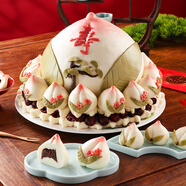 御茶膳房壽桃饅頭老人生日蛋糕禮物禮盒送長(zhǎng)輩過(guò)壽祝壽禮品3.16kg源頭直發(fā)
