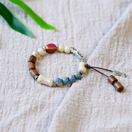 OIDSG景德鎮瓷陶瓷手鏈手串禮物學(xué)生情侶手工編織國風(fēng)創(chuàng  )意民族飾品 夏青 A23-106 無(wú)規格