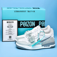 AJ312蛇年限定板鞋男女低幫氣墊實(shí)戰籃球鞋學(xué)生耐磨透氣運動(dòng)休閑 aj312低幫白色 42 【藍盒包裝】