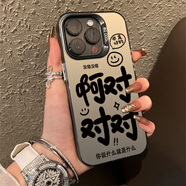 杜梵納 適用蘋果15系列手機(jī)殼創(chuàng)意啊對(duì)對(duì)對(duì)iPhone14promax彩銀保護(hù)套蘋果13的高級(jí)感12男款11p女款14pro 【電鍍黑你是對(duì)的】彩銀磨砂 iPhone 14 Pro Max