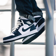 耐克（NIKE）男鞋Air Jordan1 Mid aj1中幫 湖人 復(fù)古耐磨休閑運(yùn)動(dòng)鞋籃球鞋 554724-174 黑曜石 41