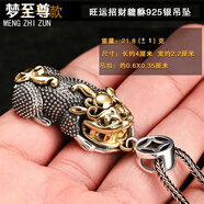 夢(mèng)至尊貔貅吊墜男士項鏈金錢(qián)蟾蜍項墜泰銀霸氣復古個(gè)性 大號金色圓點(diǎn)貔貅墜21.8克送繩