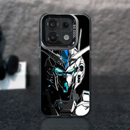 斯美 適用紅米note14手機殼Note13pro+新款彩銀鐳射保護套note12大孔鏡頭簡(jiǎn)約創(chuàng  )意防摔高級感男女潮牌 彩銀殼-【透黑-炫光高達D451】+手機膜 紅米Note11(5G)/Note11T