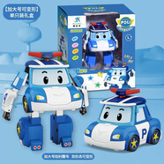 變形警車珀利機器人玩具兒童男女孩小汽車警車poli安巴救護車救援隊6全套禮物 加大升級款【可變形】珀利981-16
