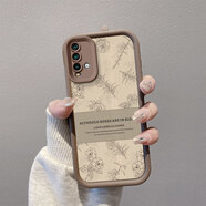 Espanson小米紅米Note9手機(jī)殼Redmi note9Pro保護(hù)套4g復(fù)古花豎紋卡通貼皮磨砂男女5G軟邊硅膠全包防摔外殼 紅米Note9(4G)【復(fù)古花豎皮紋】棕色