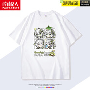 南極人（Nanjiren）夏季原神衣服納西妲草神短袖T恤游戲動(dòng)漫周邊二次元純棉半袖大碼 DYTX-納西妲Q版 白色 XS 約60-85斤穿