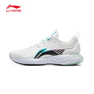 李寧（LI-NING）男鞋秋季防護云跑步鞋男士秋冬新款皮面跑鞋減震運動(dòng)鞋男 標準白-1 40