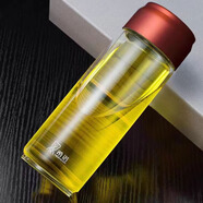 希諾單層玻璃水杯創(chuàng  )意便攜提環(huán)泡茶杯6030/6031/6032/6035/6036/6037 XN-6037紅色565ml+杯套杯刷 400-565ml