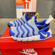 耐克 【現貨】NIKE 毛毛蟲(chóng) 大童 青少年軟底 運動(dòng)鞋  DH3438-100 DH3437-405  灰藍 28 （170mm/11C）