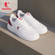 喬丹女鞋板鞋皮面運動(dòng)鞋革面休閑潮流空軍一號厚底增高小白鞋本命年