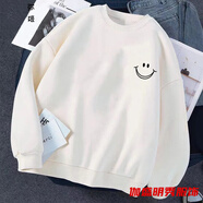 口旋秋季衛(wèi)衣女學(xué)生秋天韓版寬松高中生初中生女生衛(wèi)衣白色衛(wèi)衣女秋冬 #笑臉【款】 S 【建議70斤-100斤】