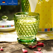 德國唯寶（Villeroy&Boch）波士頓系列 創(chuàng  )意水杯 啤酒杯 家用飲料果汁杯 進(jìn)口水晶玻璃杯 水杯 綠色 330ml