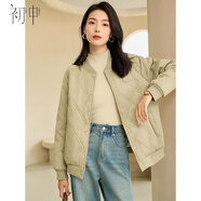 初申冬季棉服女曠野美拉德菱格絎棉復古棒球服夾克外套上衣S144M1010