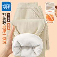 真維斯童裝男童褲子加絨2026新款兒童燈芯絨長(cháng)褲中大童束腳褲女童保暖棉褲 【保暖燈芯絨】杏/J純色 110