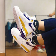 耐克（NIKE）男鞋 AIR FLIGHT 89 aj4兄弟款耐磨緩震休閑運(yùn)動(dòng)氣墊男子籃球鞋 BQ4212-102/AJ4兄弟款/湖人 40