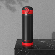 施密特（Simita） 保溫杯女士水杯男士兒童學(xué)生水杯不銹鋼 黑紅500ml【304不銹鋼內(nèi)膽】
