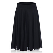 女士半身裙時(shí)尚夏季新款潮流百搭冰絲百褶裙中老年媽媽裝跳舞裙子 黑色【單件】 3XL 【建議120-135斤】