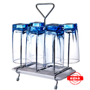 樂美雅家用玻璃杯冷水壺涼水壺套裝大容量水杯套裝帶杯架泡茶喝水杯子