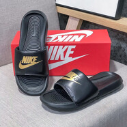 耐克（NIKE）拖鞋男鞋夏季新款沙灘鞋游泳防滑休閑鞋運動(dòng)涼一字拖鞋CN9675-002 CN9675-006黑金 41