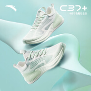 安踏（ANTA）C37 5代運動鞋女氮科技軟底跑鞋緩震回彈跑步鞋女 【C37+】象牙白/白灰綠-9 36.5