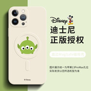 迪士尼（Disney） 適用蘋(píng)果透明手機殼磁吸保護套新款草莓熊Magsafe無(wú)線(xiàn)充電電鍍邊框液態(tài)硅膠全包防摔手機套 【磁吸古董白】三眼仔-126957 iPhone14Pro