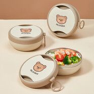 沃德百惠（WORTHBUY） 304不銹鋼便攜碗筷子勺子套裝單人兒童吃飯碗旅行外帶迷你碗餐具 便攜碗