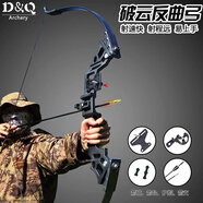 D&Q弓箭 反曲弓 成人專業(yè)高精準(zhǔn)復(fù)合弓戶外射箭競(jìng)技比賽健身破云套裝 弓+箭瞄+箭臺(tái)+箭+護(hù)具+靶紙 反曲弓40磅（推薦）