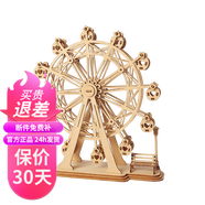 若客若來3d立體拼圖diy積木質(zhì)拼裝模型擺件手工組裝玩具兒童節(jié)日禮物 若來TG401星吻-摩天輪 世紀之輪