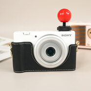 耐影 適用索尼卡片機 ZV-1 ZV-1F ZV-1 II/zv1 zv1f zv1m2 復古外觀(guān) 真機開(kāi)模 皮革材質(zhì) 相機底座 皮套 ZV1M2/ZV1F手掌紋底座【黑色】送鋼化膜