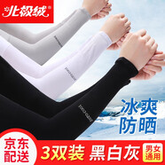 北極絨（Bejirog）冰袖男冰絲袖套女防曬袖套薄套袖防曬手套戶外開車騎行護(hù)手袖護(hù)臂