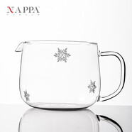 NAPPA 手工雕刻 水杯咖啡杯牛奶杯果汁杯帶把手 防爆家用高檔玻璃杯子 640ml  單只