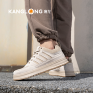 康龍休閑板鞋德訓(xùn)鞋男鞋經(jīng)典小白鞋男鞋2025新款輕薄透氣百搭 沙色【腳瘦建議拍小一碼】 38 (240mm)