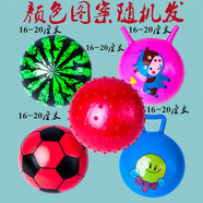 皓樂(lè )爽兒童玩具皮球幼兒充氣拍拍球寶寶手抓球西瓜球羊角球幼兒園充氣球 5個(gè)球款式不同+氣筒氣針