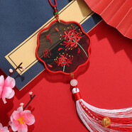 東方美繡新款平安符刺繡蘇繡diy創(chuàng)意禮物繡品歐根紗車(chē)掛件自己手工飾品 花之彼岸【刺繡材料包】
