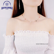 胖東來(lái)同款韓國鍍14k金項鏈迷你雙面小四葉草 女短款彩金cho代購 玫瑰金鏈 黑色40厘米(標準戴)