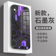 斯美（simerst）斯美適用蘋果x手機殼iphonexsmax保護套xs新款創(chuàng)意鏡頭全包xr防 蘋果X/XS石墨灰-蜂巢板+鋼化膜 液態(tài)玻璃