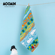 姆明（MOOMIN）花朵方巾 1條裝小毛巾雙面毛圈洗臉巾 家用柔軟純棉吸水精梳棉A類 1條春日方巾-47-D8131065 50g