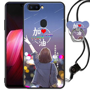 漢牌 適用OPPO R15手機殼星云版R15夢(mèng)境版保護套全包磨砂防摔卡通男女情侶軟殼 此生加油 關(guān)注店鋪 配掛繩指環(huán) R15標準版