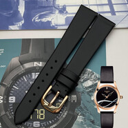 適用于天梭1853海浪系列T112原廠(chǎng)皮帶 T112210A 原裝真皮表帶女 15MM 原廠(chǎng)黑色+玫瑰金色針扣 15mm