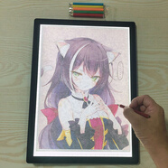 好筆跡充電款A4A3純白拷貝臺LED鋰電池續航臨摹臺透光繪畫(huà)畫(huà)板動(dòng)漫畫(huà)工具發(fā)光透寫(xiě)國畫(huà)水彩工筆書(shū)法畫(huà)板 A4-21 三檔調光  type-c線(xiàn)+USB插頭