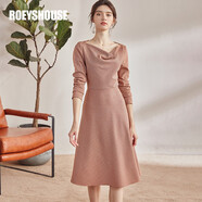 ROEYSHOUSE羅衣優(yōu)雅格子連衣裙女春裝新款氣質(zhì)淑女褶皺大擺中長(cháng)裙09585 格子 S