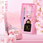 英雄（HERO）鋼筆  拾花禮盒1520 紫色絨砂 男女生日禮物銥金筆墨禮盒 F尖