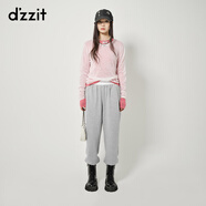 DZZIT地素長袖 衣打底衫春秋季新款透感針織衫設(shè)計感小眾女 玫紅色 M